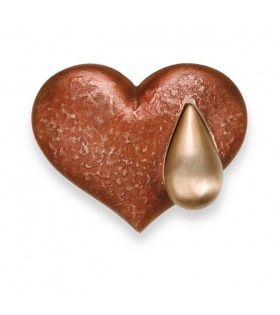 Foto van Huilend hart van brons